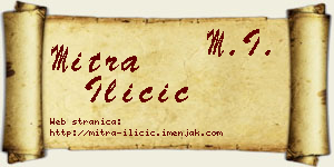 Mitra Iličić vizit kartica